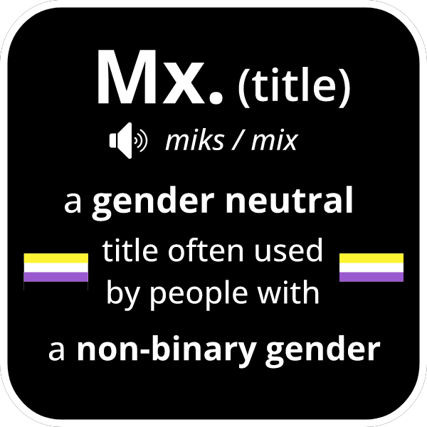 Mx. title non-binary gender identity